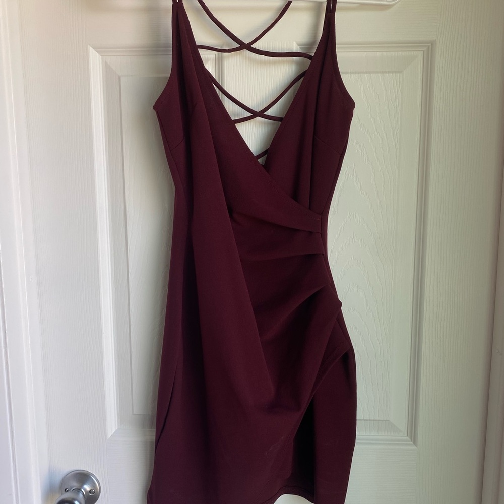 Windsor Red Cocktail Sundress Sleeveless V-Neck